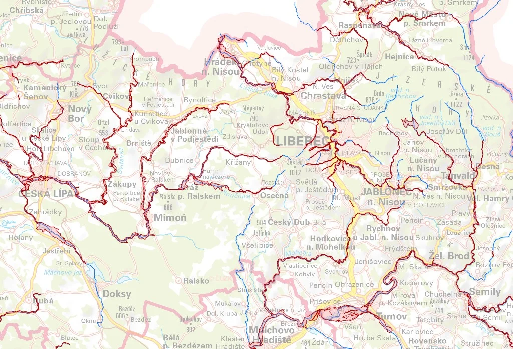 mapa - záplavová území